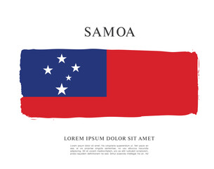 Flag of Samoa vector illustration