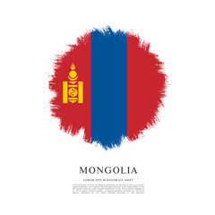 Flag of Mongolia vector illustration