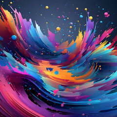 Abstract background with colorful splatters or splashes