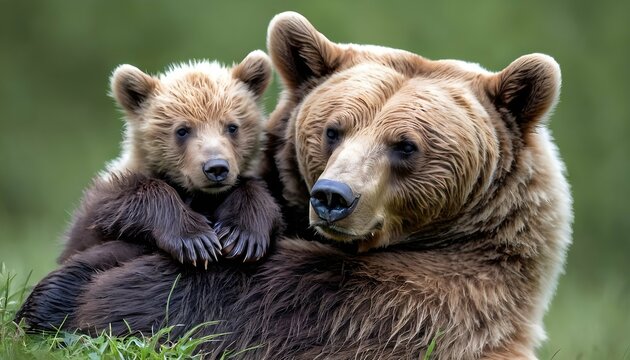 a-bear-cub-cuddled-up-with-its-mother-upscaled_9