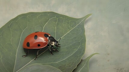 A lady bug on a leaf