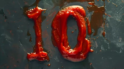 Keuken spatwand met foto red hot chili pepper ketchup AI generated on  © Faizan