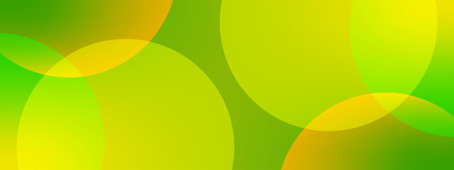 Abstract background gradient green and yellow color with circle shape