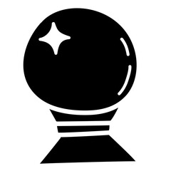 magic ball silhouette icon