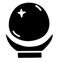 magic ball silhouette icon