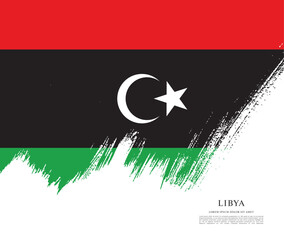 Flag of Libya vector illustration