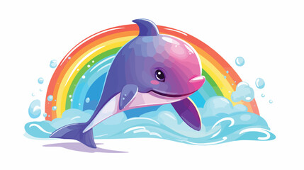 Cute baby whale homosexual pun with rainbow lgbt co