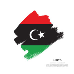 Flag of Libya vector illustration