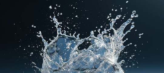 water splash waves, clear, fresh, aqua 130 - obrazy, fototapety, plakaty