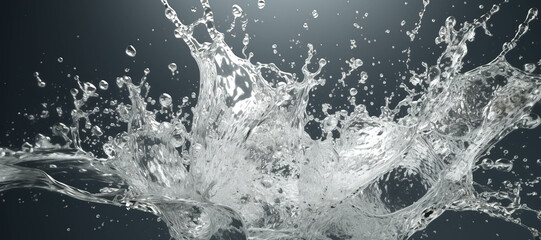 water splash waves, clear, fresh, aqua 129 - obrazy, fototapety, plakaty
