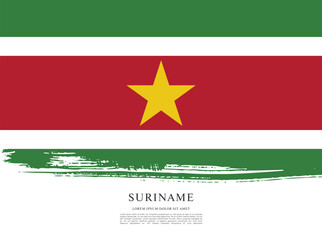 Vector illustration design of Suriname flag