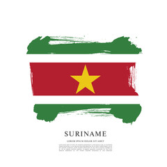 Vector illustration design of Suriname flag
