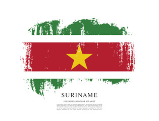 Vector illustration design of Suriname flag