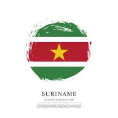Vector illustration design of Suriname flag