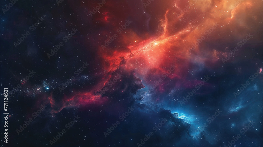 Canvas Prints nebula and galaxies in space. abstract cosmos galaxy background