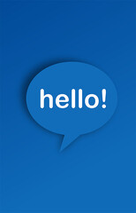 Hello. vector speech bubble icon