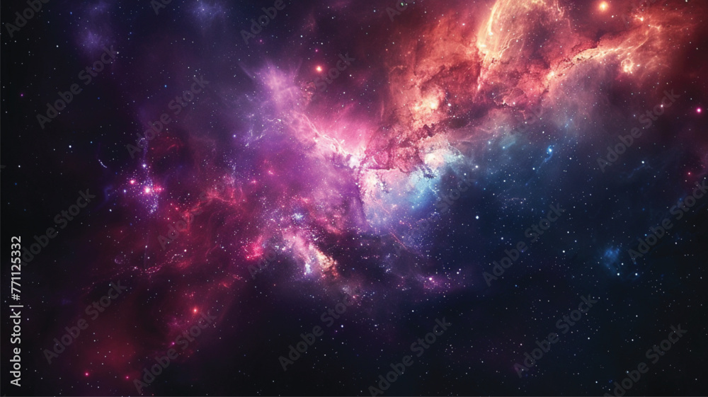 Canvas Prints nebula and galaxies in space. abstract cosmos galaxy background