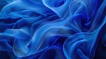 Fototapeta premium Abstract Blue fabric wave Background