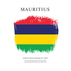 Obraz premium Vector illustration design of the Republic of Mauritius flag