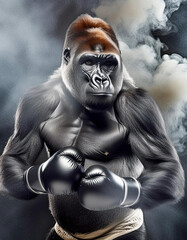 gorille boxeur - 771127300