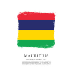 Vector illustration design of the Republic of Mauritius flag