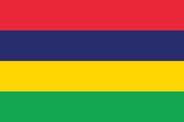 Vector illustration design of the Republic of Mauritius flag