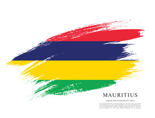 Obraz premium Vector illustration design of the Republic of Mauritius flag