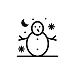 Snowman icon design template isolated illustration
