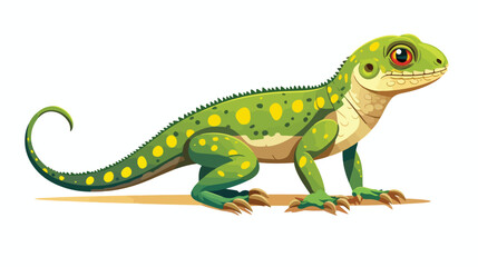 Detailed flat vector icon of small-spotted lizard.