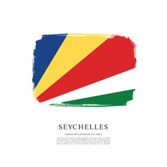 Obraz premium Vector illustration design of the Republic of Seychelles flag layout