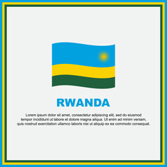 Rwanda Flag Background Design Template. Rwanda Independence Day Banner Social Media Post. Rwanda Banner