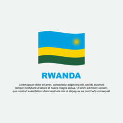 Rwanda Flag Background Design Template. Rwanda Independence Day Banner Social Media Post. Rwanda Background
