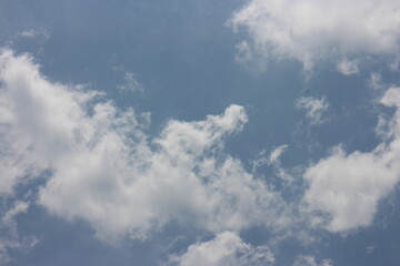 Blue sky with white clouds.