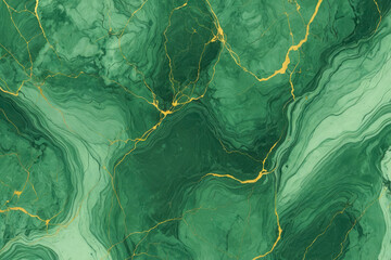 Green and gold marble texture - obrazy, fototapety, plakaty