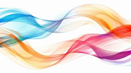 abstract colorful music waves ,Abstract spectrum vector lines white background. Transparent design element