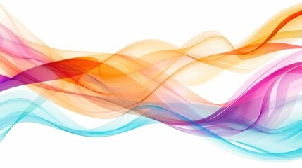 abstract colorful music waves ,Abstract spectrum vector lines white background. Transparent design element