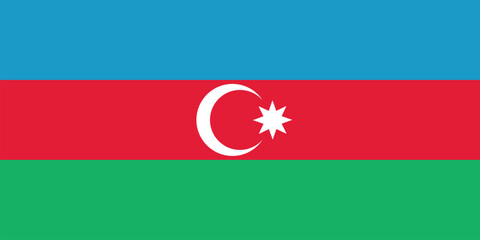 Flag of Azerbaijan, brush stroke background