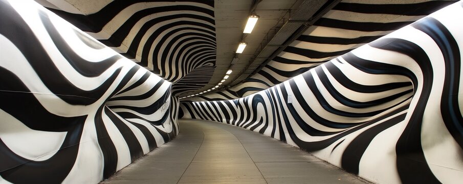 Subway Graffiti, urban tunnel, Graffiti photography in the subway with neon colors. 