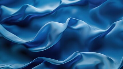 Fototapeta premium Abstract Blue fabric wave Background