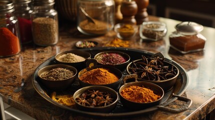 Obraz na płótnie Canvas spices and herbs