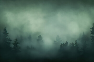 Grungy Fog Background Enigmatic Misty Atmosphere Shrouds a Moody Landscape, Generative Ai