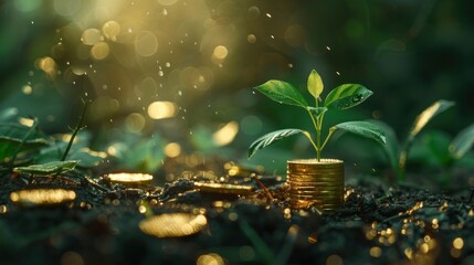 Money makes money investment concept