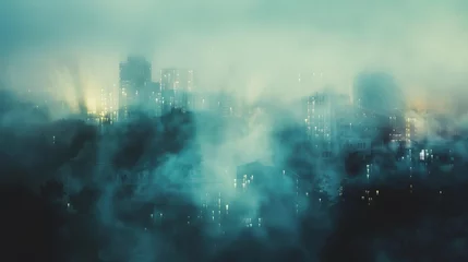 Fototapete Rund Surreal Dreamscape Detailed photographs of dreamy landscapes or cityscapes with intentional blur creating ethereal and otherworldly scenes that evok AI generated illustration © Olive Studio
