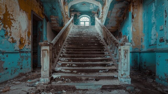 Urban Exploration Cinematic shots of urban exploration in Ukraine from abandoned buildings to hidden gems showcasing the beauty and history of forg  AI generated illustration