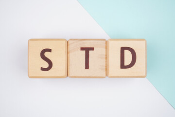 STD Abbreviations About Health Isolated Background - obrazy, fototapety, plakaty