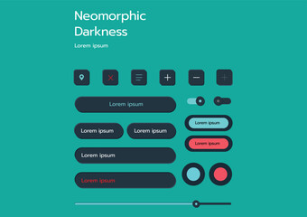 Neumorphic Bottons Soft Ui Design.