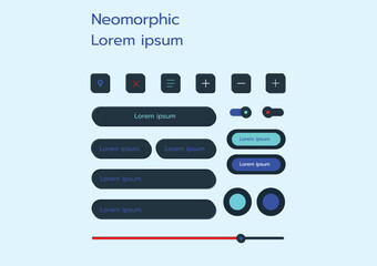 Neumorphic Bottons Soft Ui Design.
