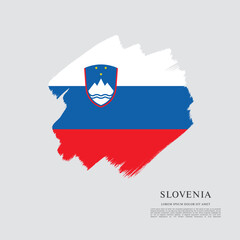 Flag of Slovenia, brush stroke background