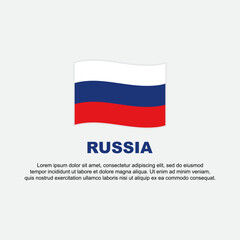 Russia Flag Background Design Template. Russia Independence Day Banner Social Media Post. Russia Background