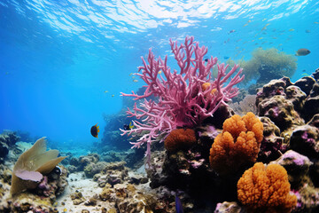 Fototapeta na wymiar coral reef and fishes.